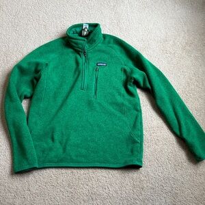 Patagonia Men's Zip-Up Sweater in Vibrant Green